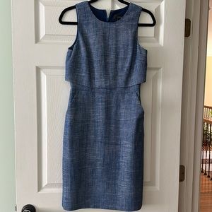 J. Crew sleeveless dress layered look